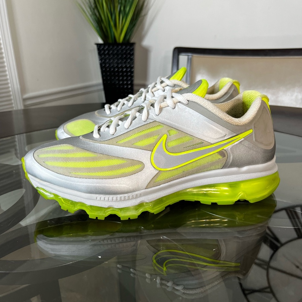 Nike Air Max Ultra Men's Running Shoe Metallic Silver Volt Sz 11.5